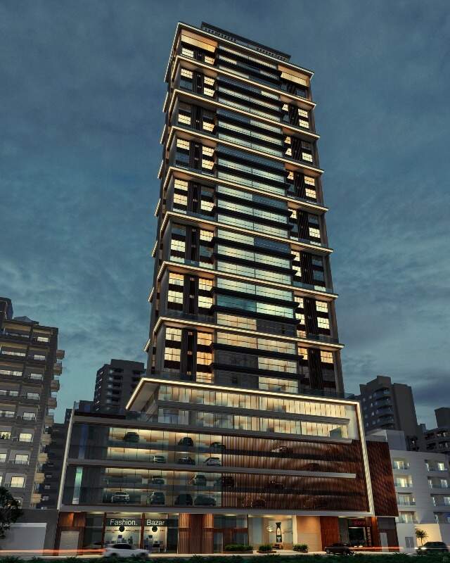Fachada à noite do Collina di Roma