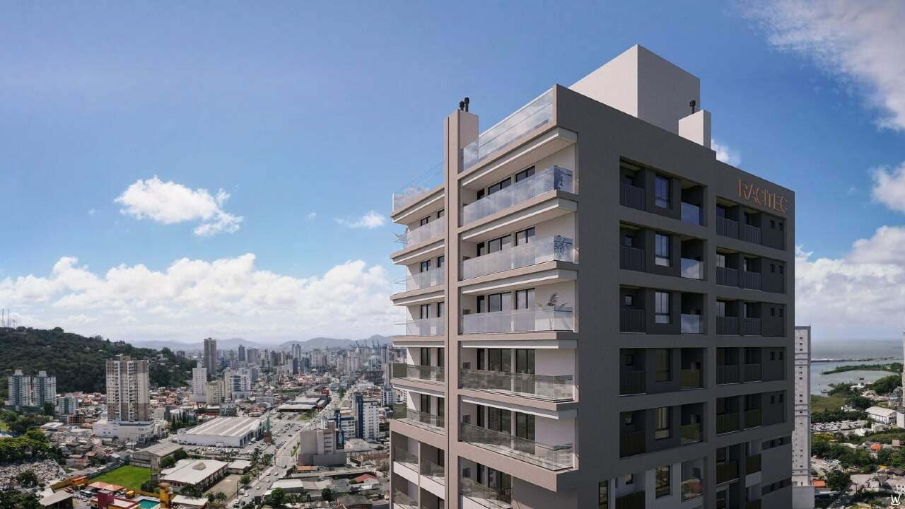 Topo da torre do A. Ducati com Itajaí e o Saco da Fazenda ao fundo (imagem ilustrativa)