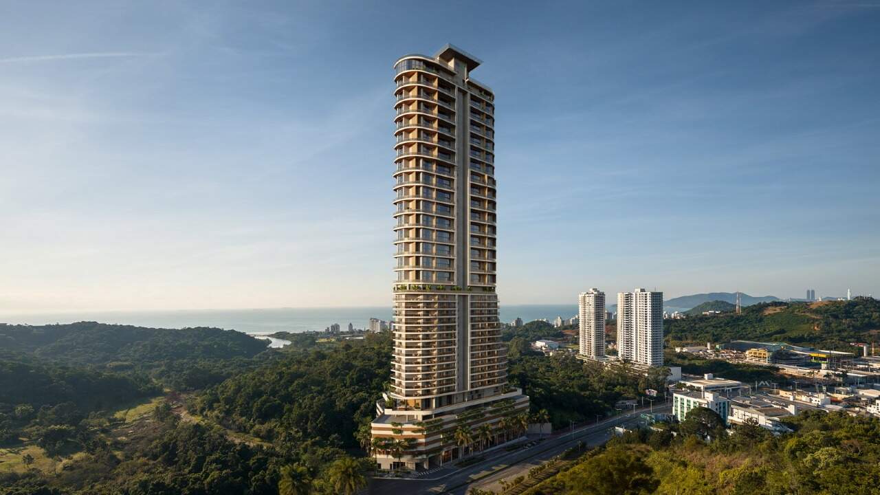 Fachada do Raro By Sierra, torre da NF Empreendimentos na Praia Brava (imagem ilustrativa)