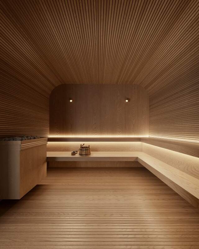 Sauna seca do spa suspenso (imagem ilustrativa)
