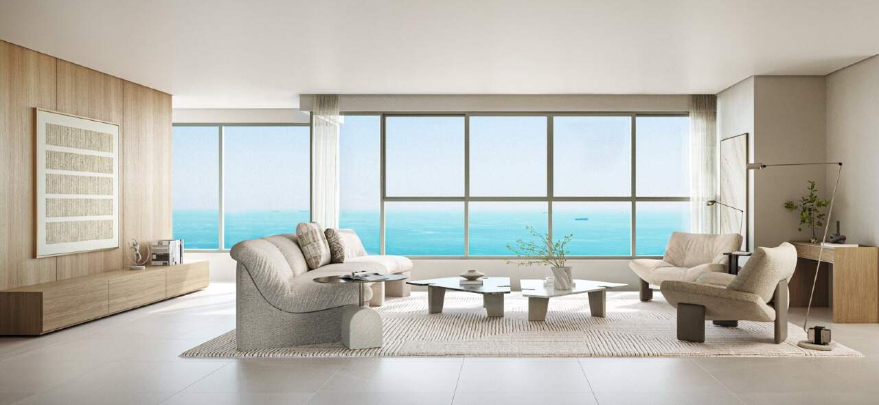 Sala de estar do master, voltada para o mar (imagem ilustrativa)