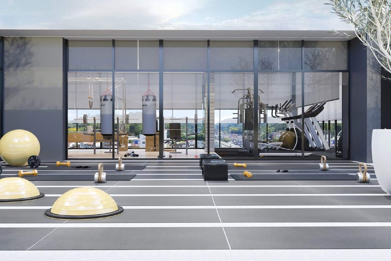 Academia externa no rooftop (imagem ilustrativa)