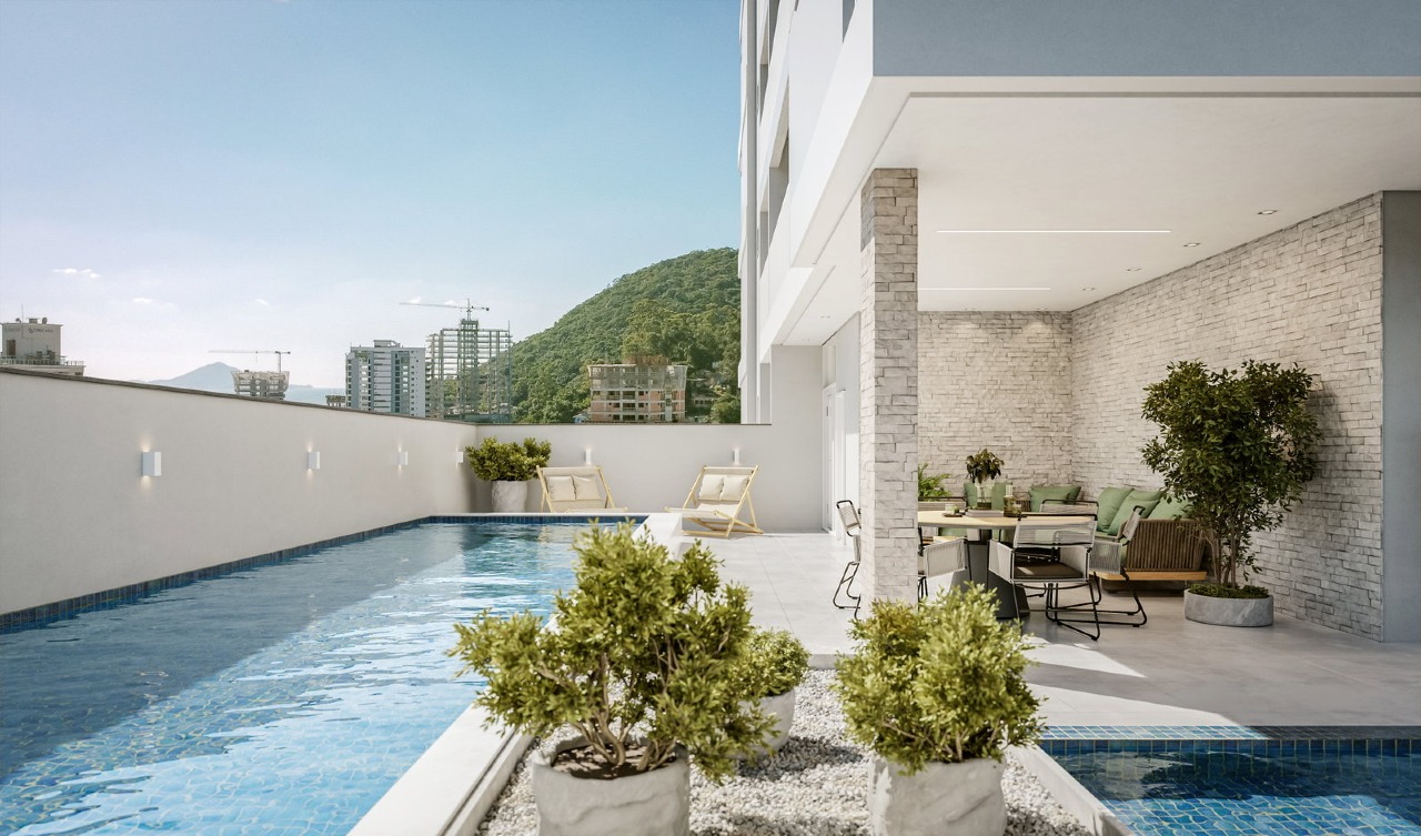 Piscina com solarium no pavimento de lazer do Lago Louise (imagem ilustrativa)