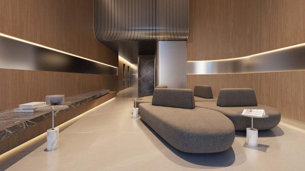 Hall de entrada decorado do Luminare Residencial (imagem ilustrativa)