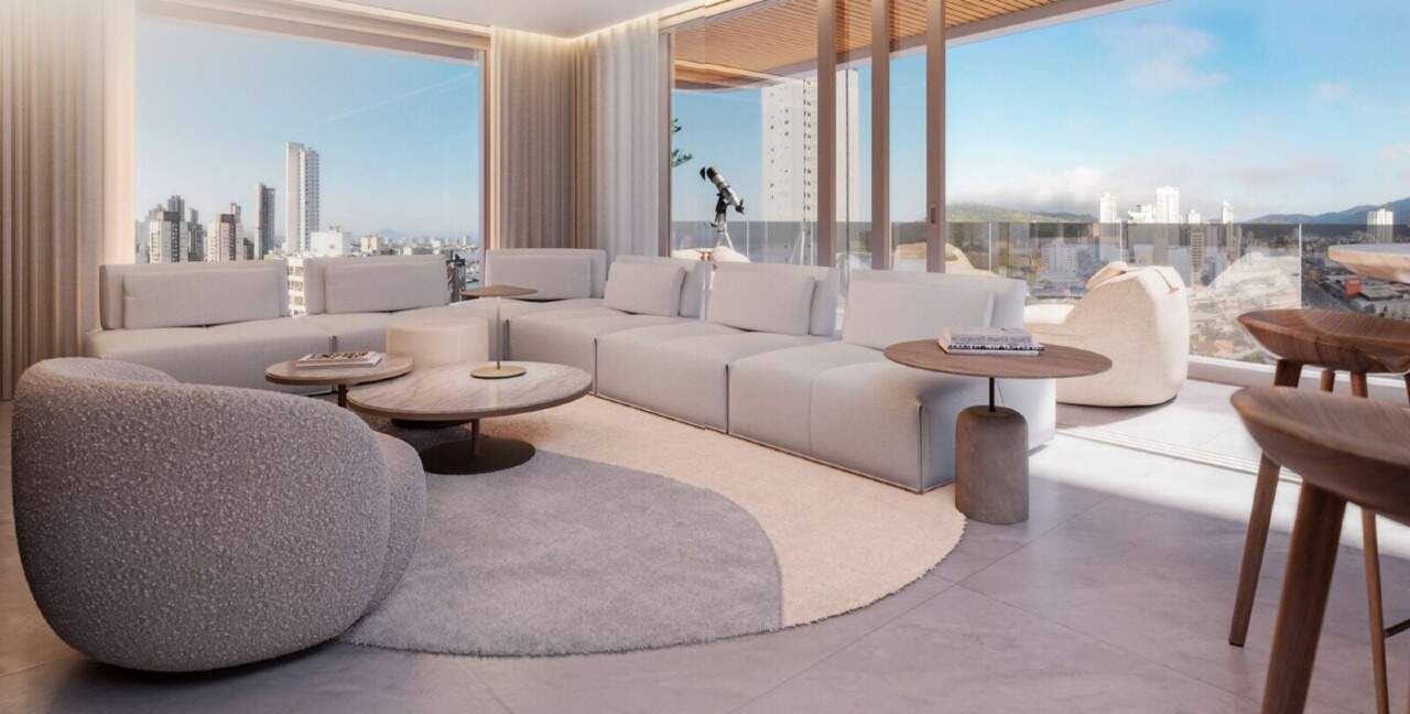 Living de apartamento decorado, com estar amplo (imagem ilustrativa)