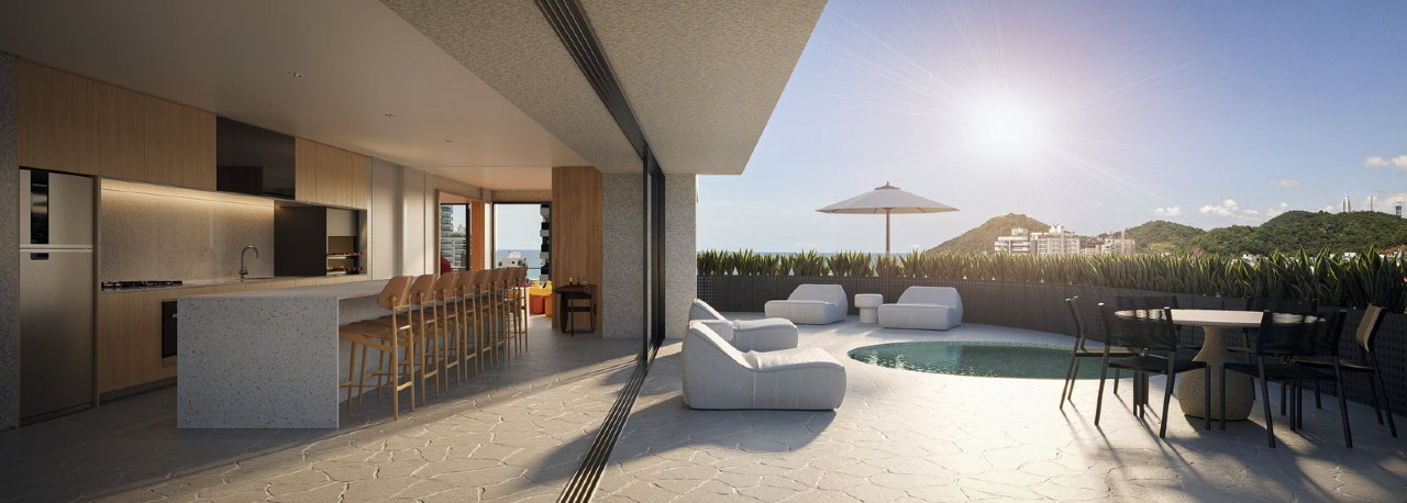 Casa de praia com espaço gourmet e piscina (imagem ilustrativa)