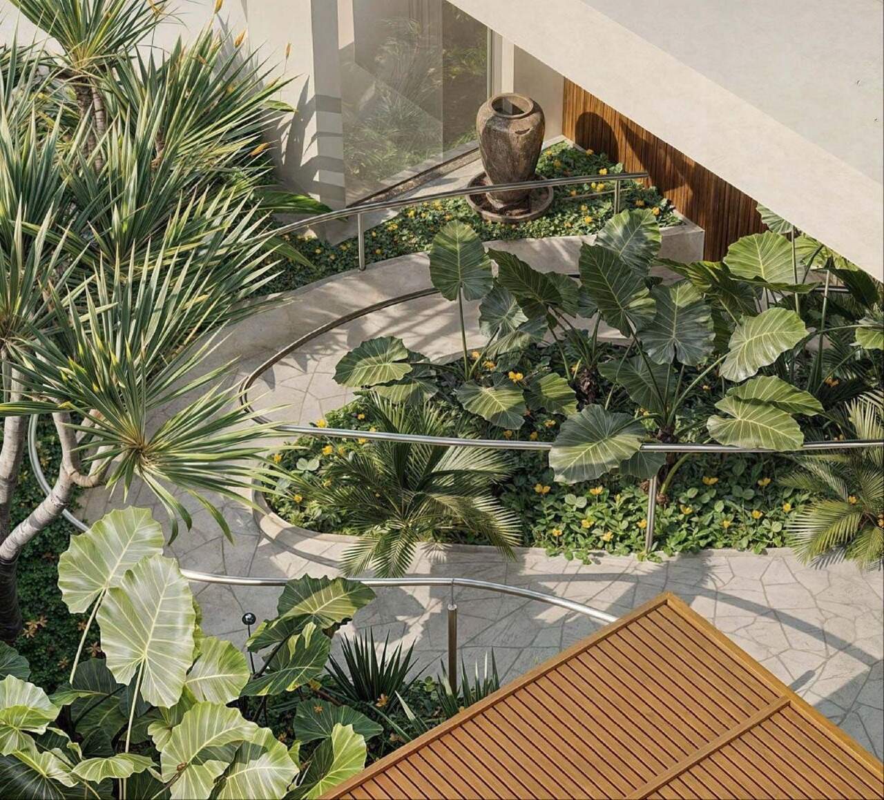 Jardim tropical do lazer (imagem ilustrativa)