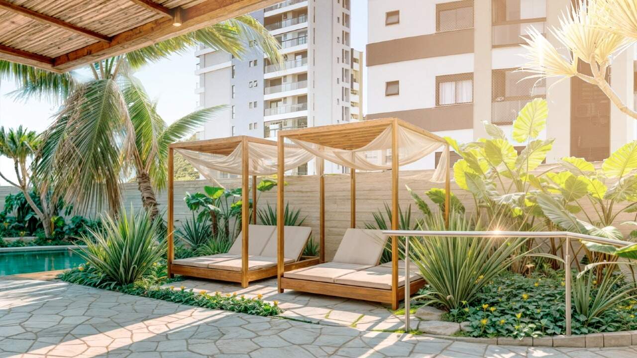 Cabanas da piscina (imagem ilustrativa)