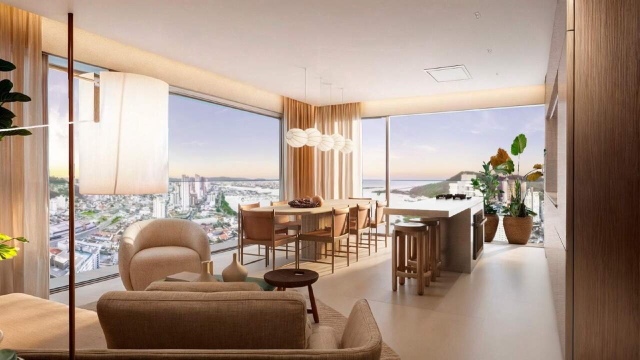 Living do apartamento de 140 m² (imagem ilustrativa)