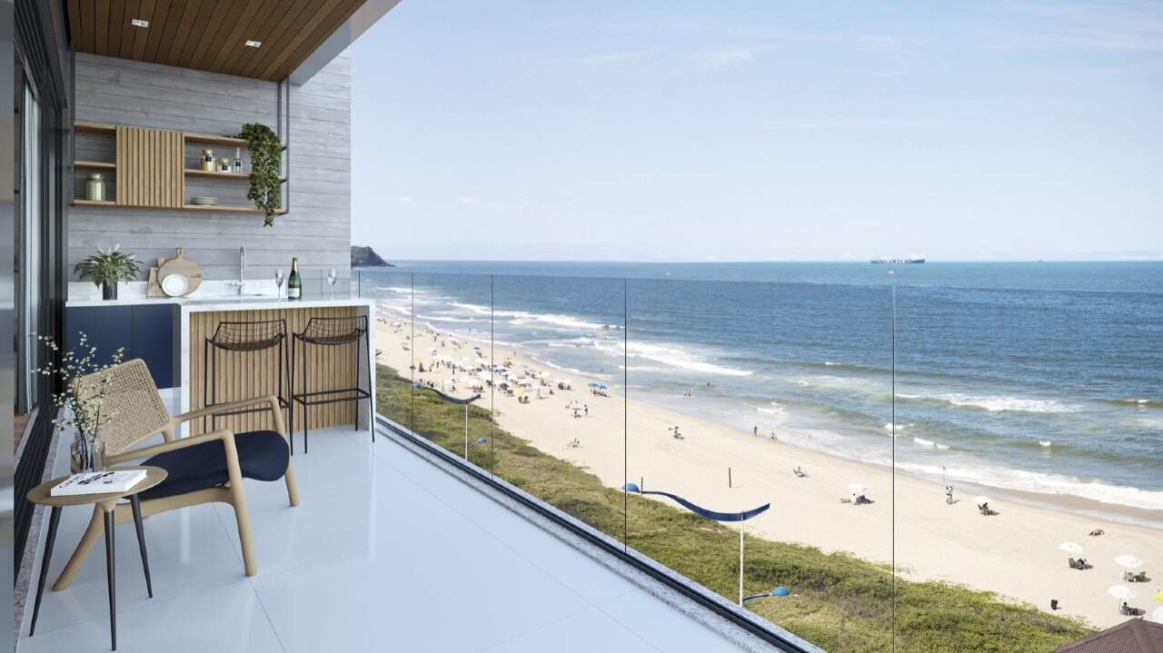 Apartamento à venda no Praia Brava: Sacada gourmet de frente para a Praia Brava (imagem ilustrativa)