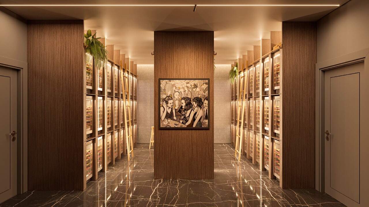 Apartamento à venda no Centro: Wine Club com as adegas privativas, uma para cada apartamento da torre (imagem ilustrativa)