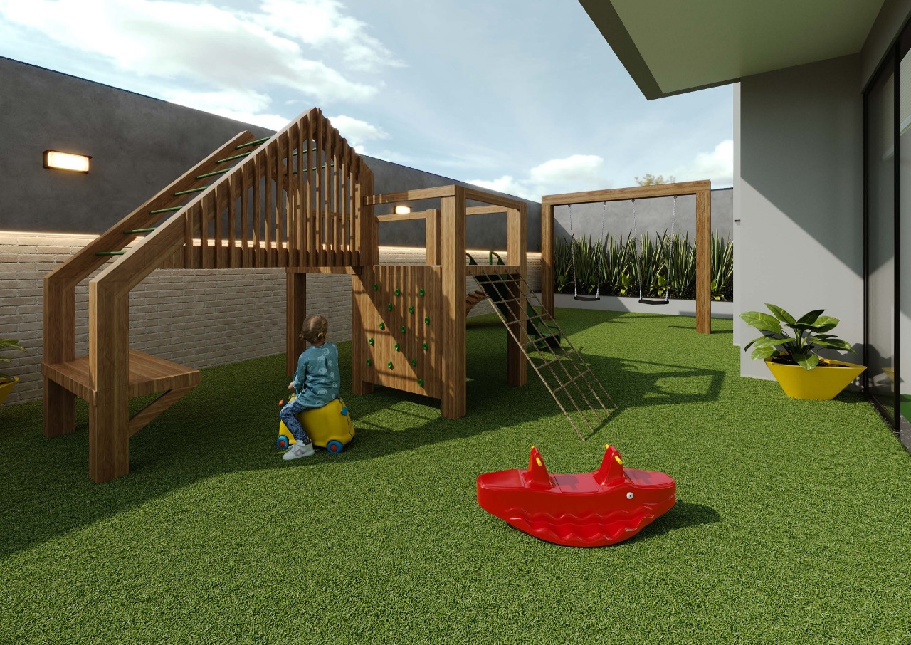 Apartamento à venda no Centro: Terraço infantil com playground (imagem ilustrativa)