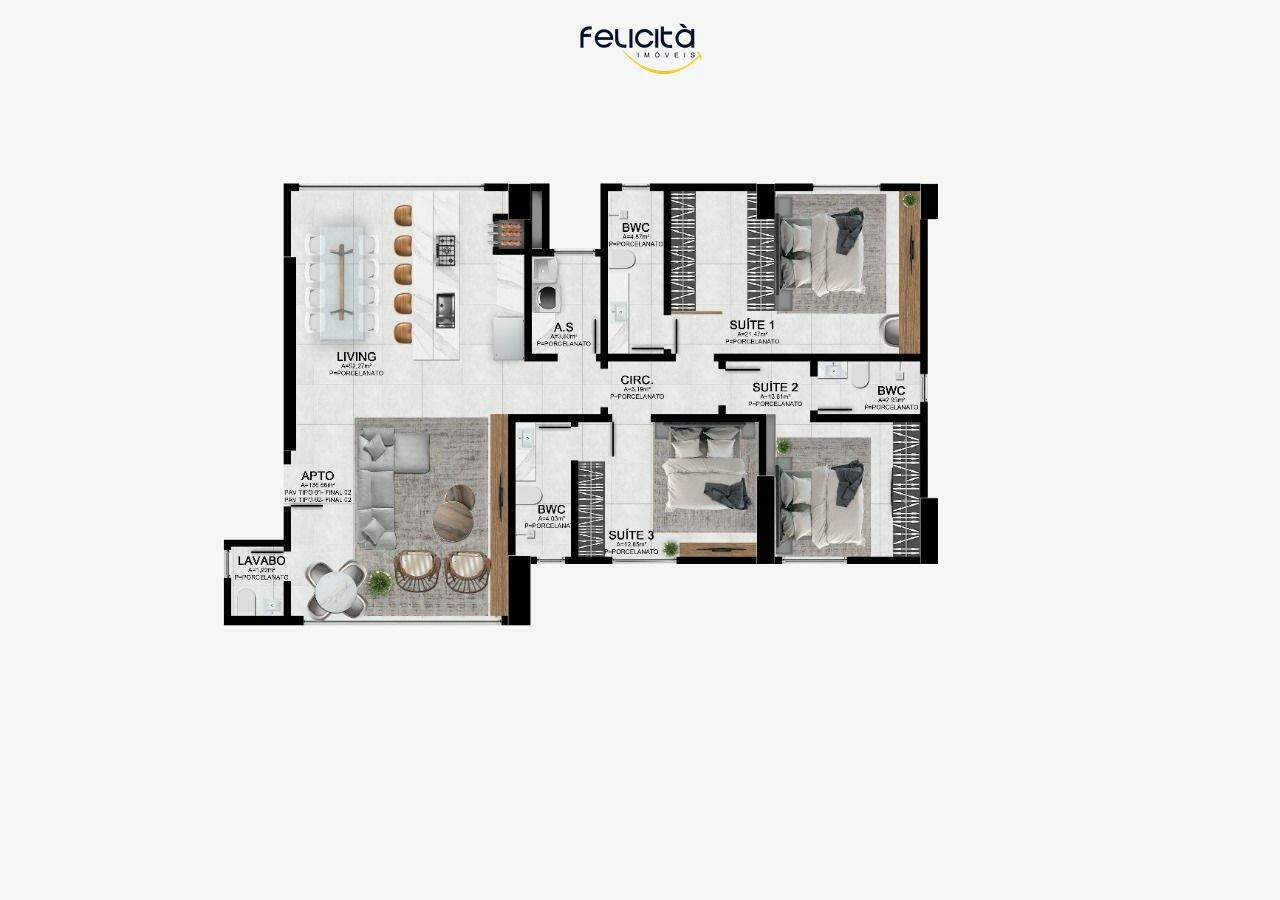 Apartamento de 3 quartos, 135m² no bairro Centro, em Balneário Camboriú | Eu Corretor