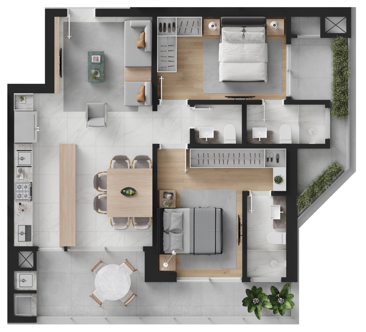 Apartamento à venda no Praia Brava: 