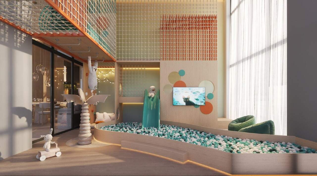 Apartamento à venda no Centro: Brinquedoteca com piscina de bolinhas (imagem ilustrativa)