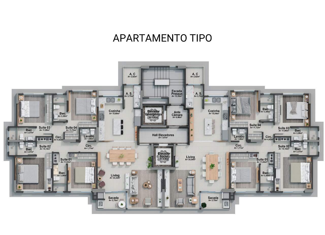 Apartamento de 4 quartos, 146m² no bairro Pioneiros, em Balneário Camboriú | Eu Corretor