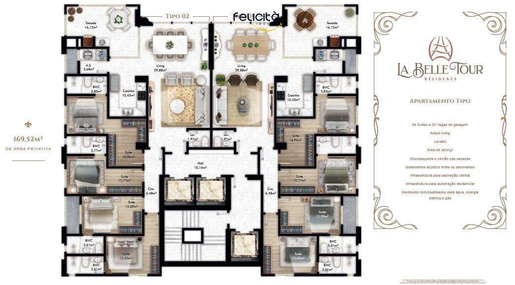 Apartamento de 4 quartos, 170m² no bairro Centro, em Balneário Camboriú | Eu Corretor