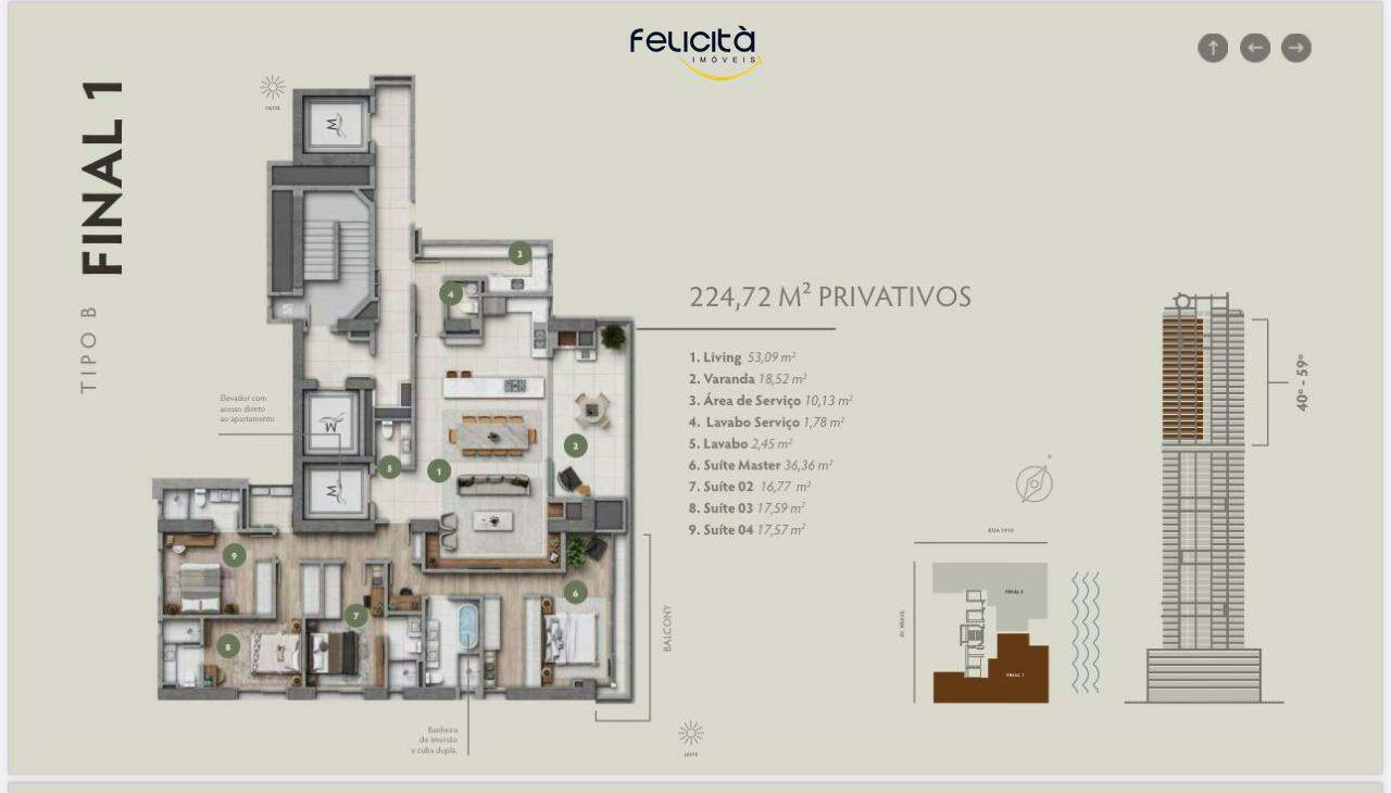 Apartamento de 4 quartos, 225m² no bairro Centro, em Balneário Camboriú | Eu Corretor