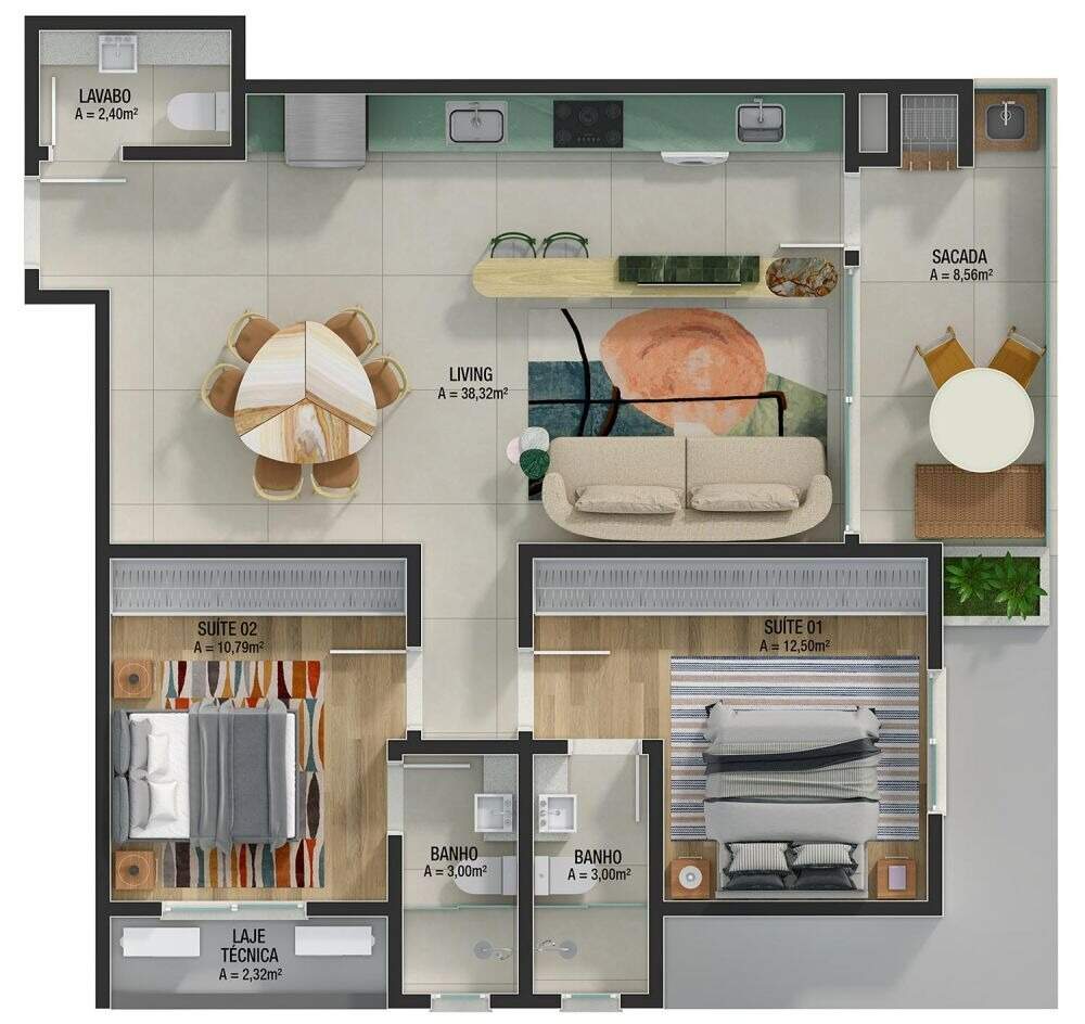 Apartamento à venda no Praia Brava: 