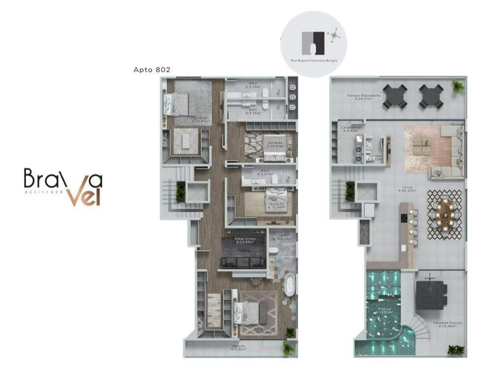 Cobertura de 4 quartos, 320m² no bairro Praia Brava, em Itajaí | Eu Corretor