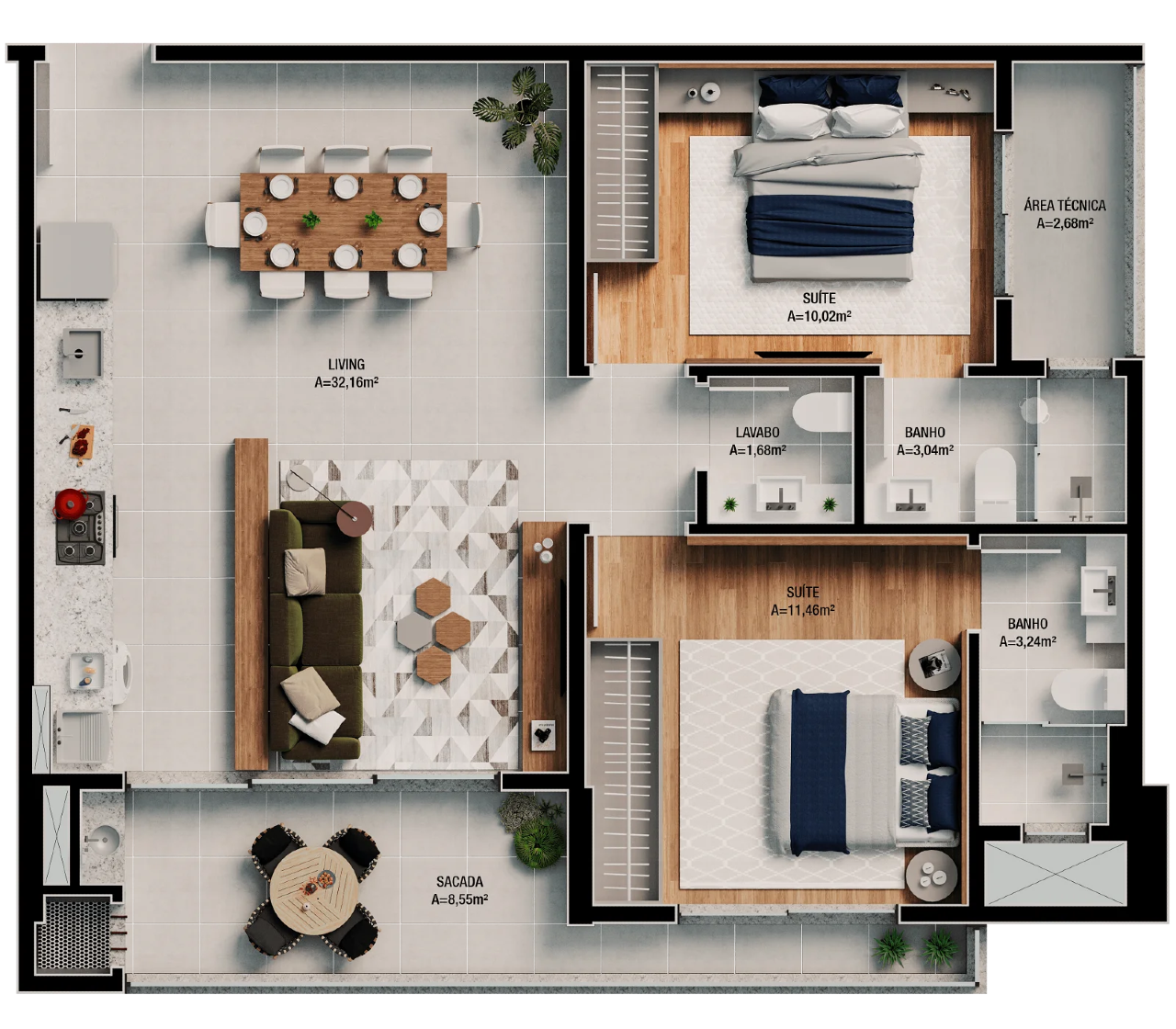 Apartamento à venda no Praia Brava: 