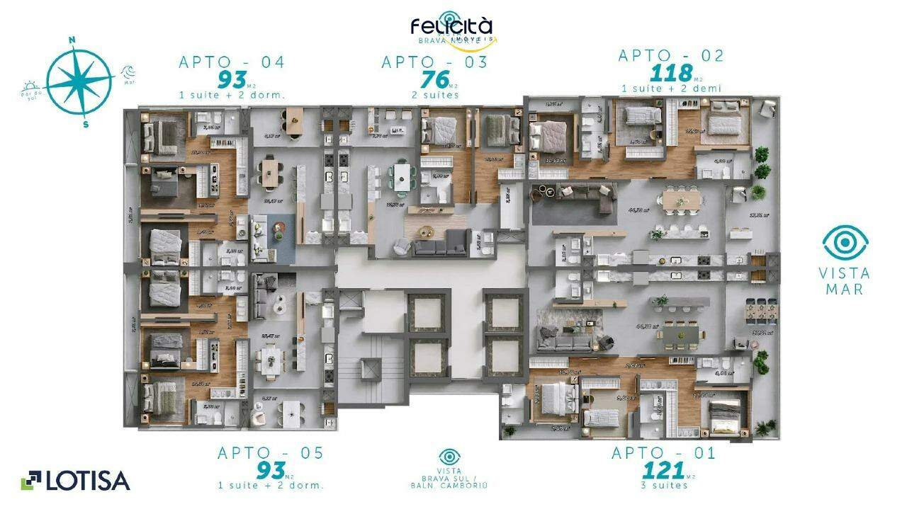 Apartamento de 3 quartos, 118m² no bairro Praia Brava, em Itajaí | Eu Corretor