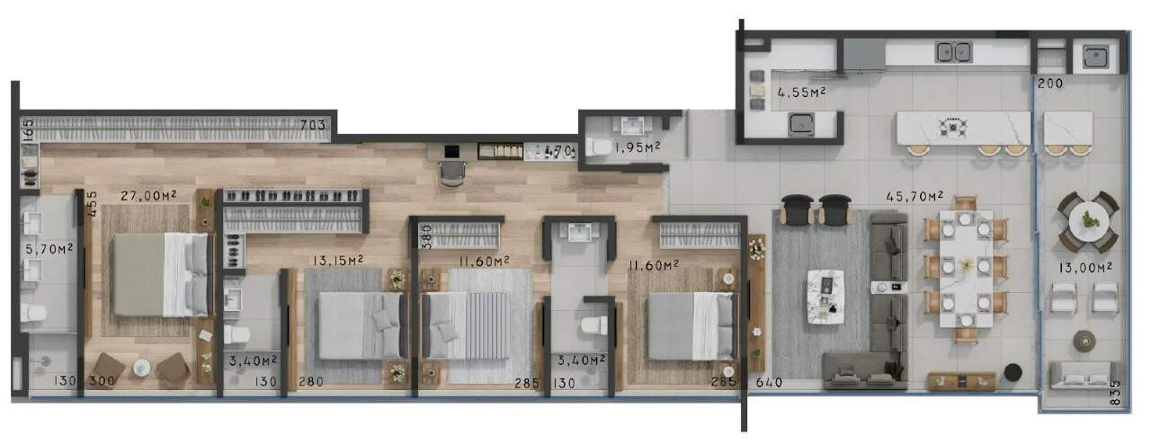 Apartamento de 4 quartos, 179m² no bairro Praia Brava, em Itajaí | Eu Corretor