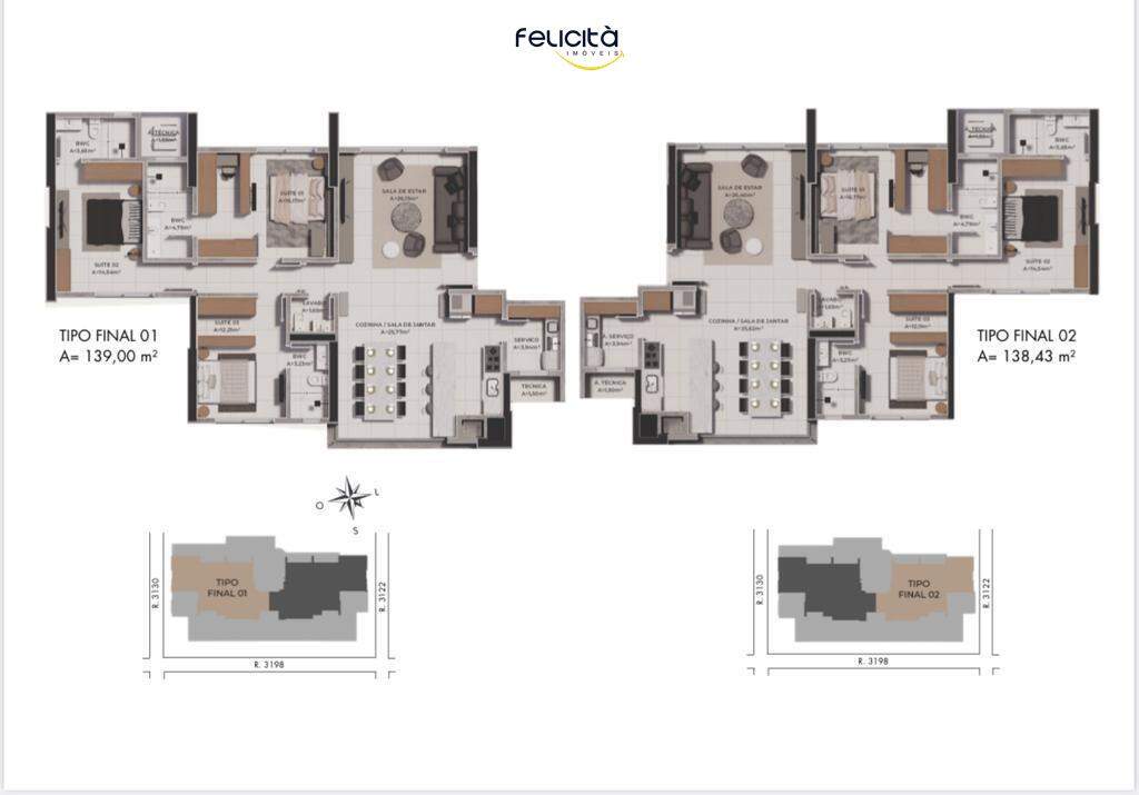 Apartamento de 3 quartos, 138m² no bairro Centro, em Balneário Camboriú | Eu Corretor