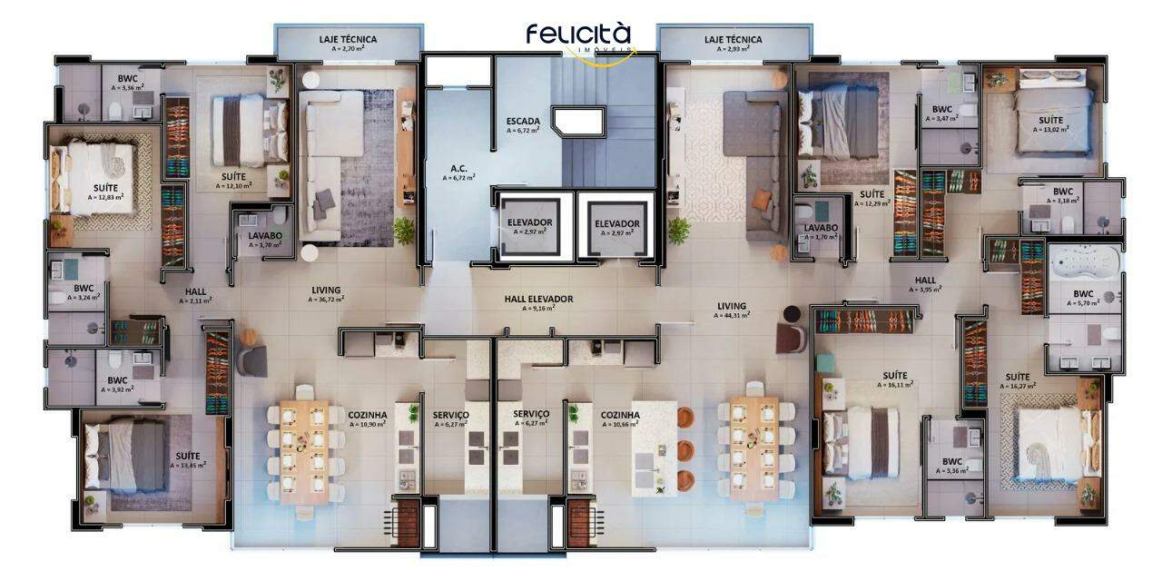 Apartamento de 3 quartos, 122m² no bairro Centro, em Balneário Camboriú | Eu Corretor