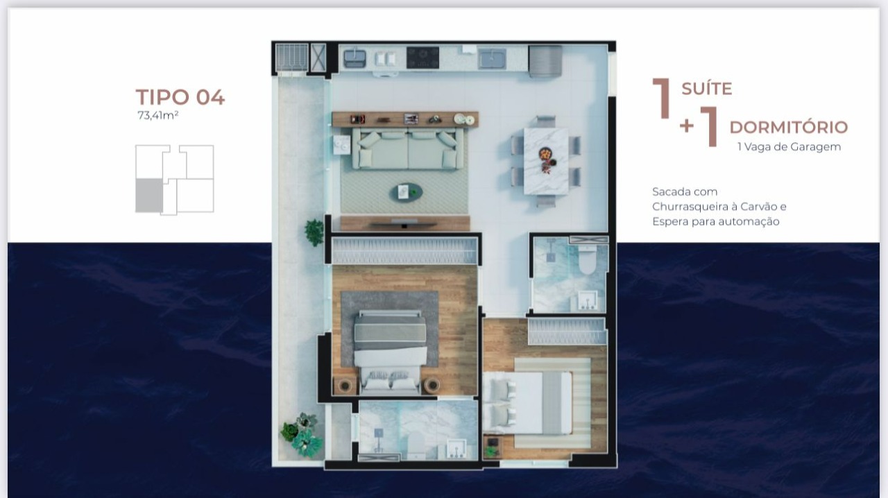 Apartamento à venda no Praia Brava: 