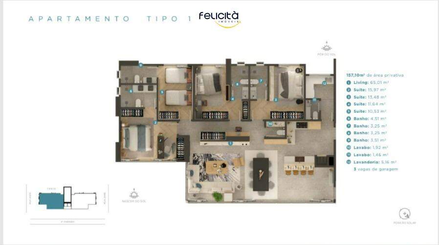 Apartamento de 4 quartos, 157m² no bairro Centro, em Balneário Camboriú | Eu Corretor