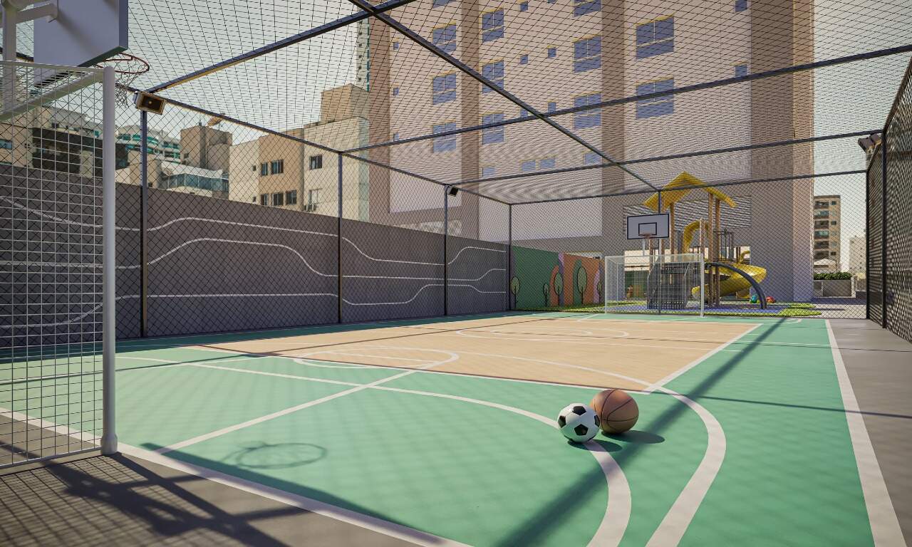 Cobertura à venda no Centro: Mini quadra poliesportiva ao lado do playground (imagem ilustrativa)