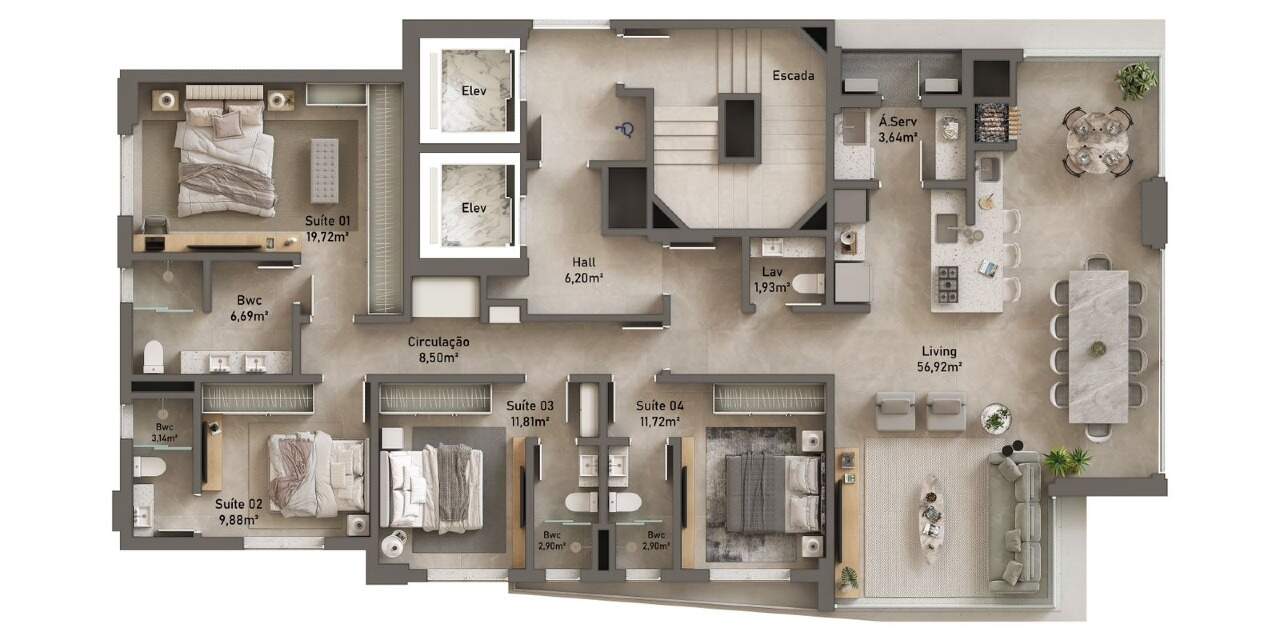 Apartamento de 4 quartos, 289m² no bairro Centro, em Balneário Camboriú | Eu Corretor