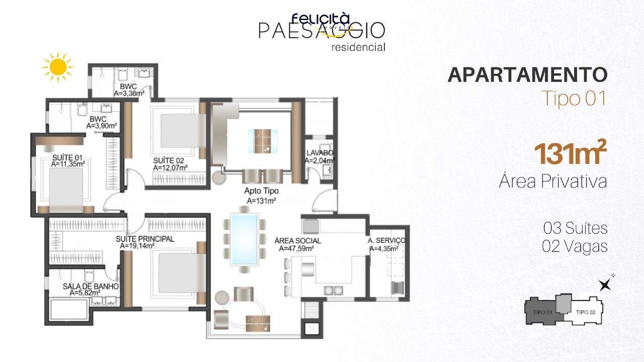 Apartamento de 3 quartos, 131m² no bairro Centro, em Balneário Camboriú | Eu Corretor