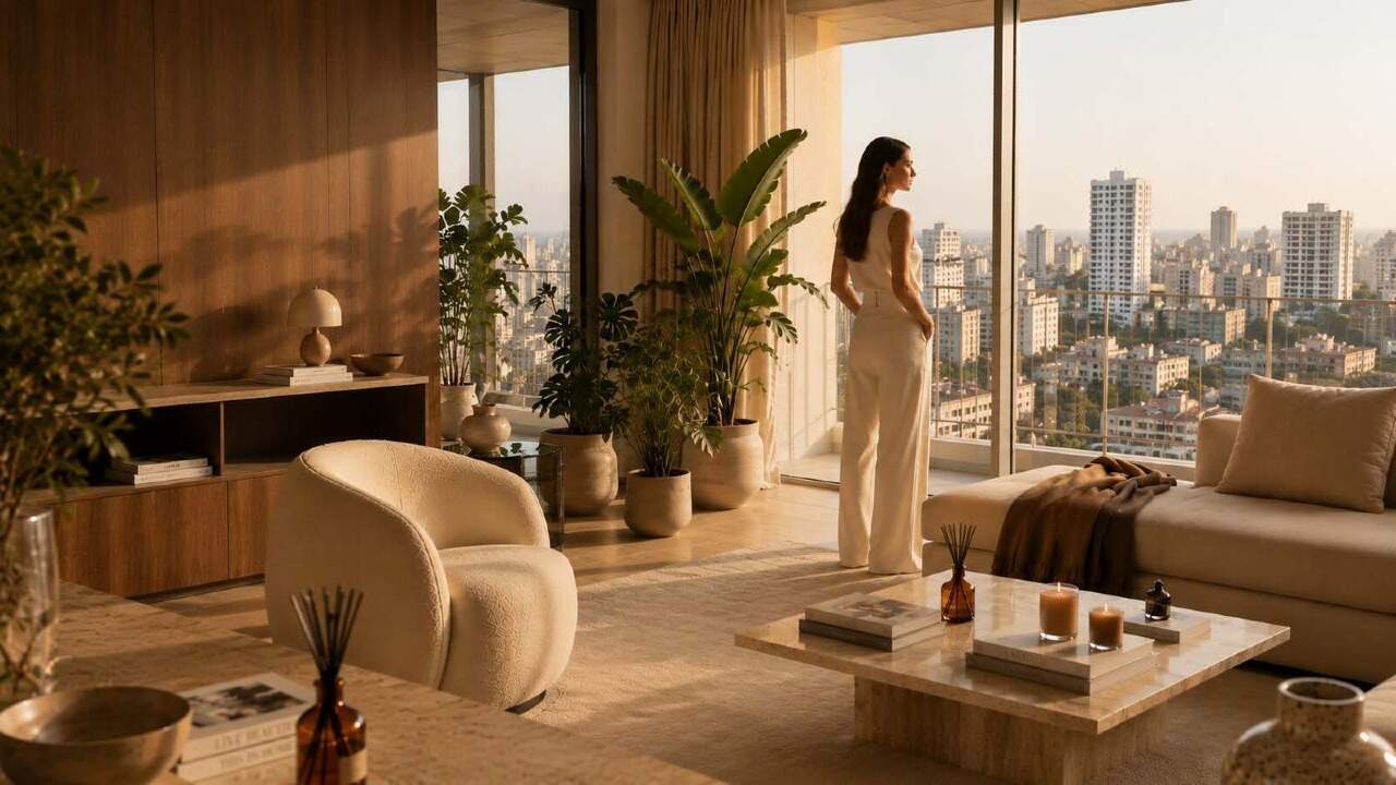 Apartamento diferenciado à venda no Centro: Living do apartamento duplex do Luminare (imagem ilustrativa)