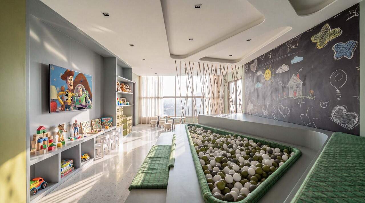 Apartamento diferenciado à venda no Centro: Brinquedoteca do Luminare Residencial (imagem ilustrativa)
