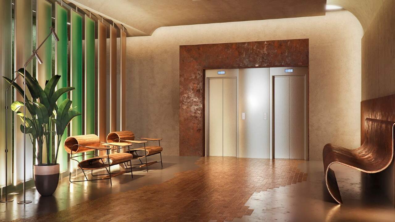Apartamento à venda no Centro: Projeto do hall de entrada do Lykke (imagem ilustrativa)