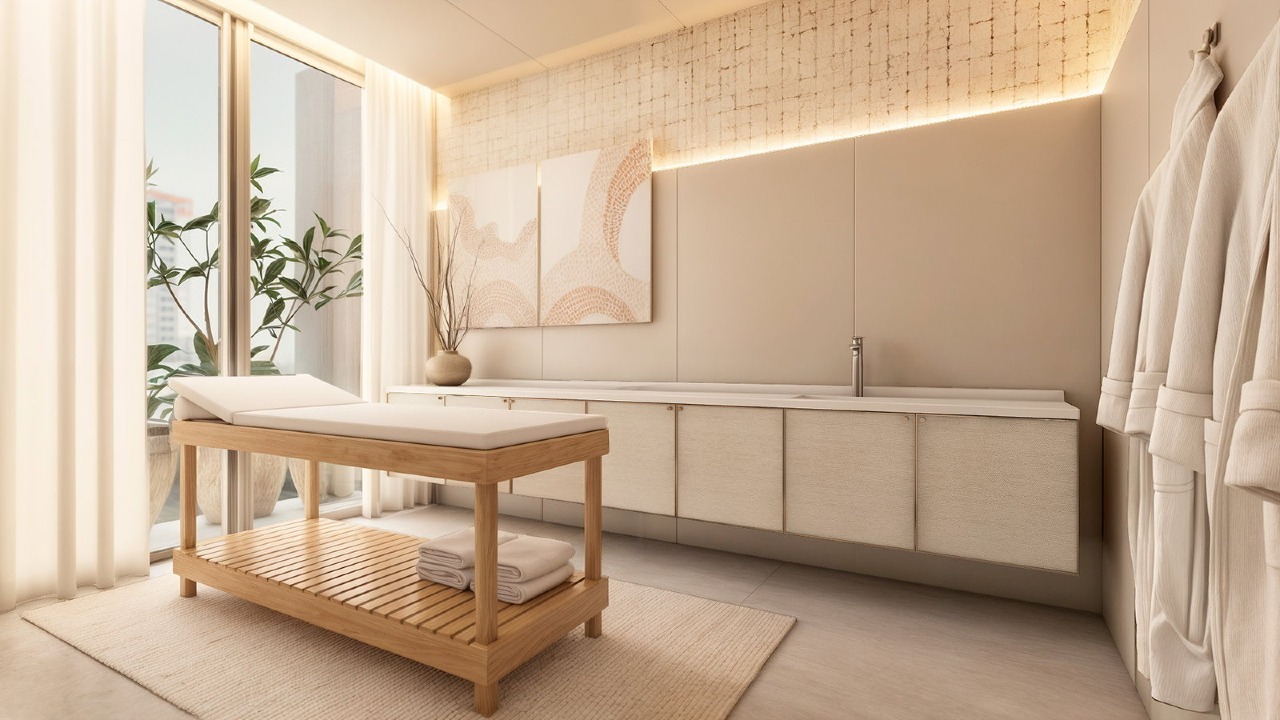 Apartamento à venda no Fazenda: Sala de massagem do Spa Veredas (imagem ilustrativa)