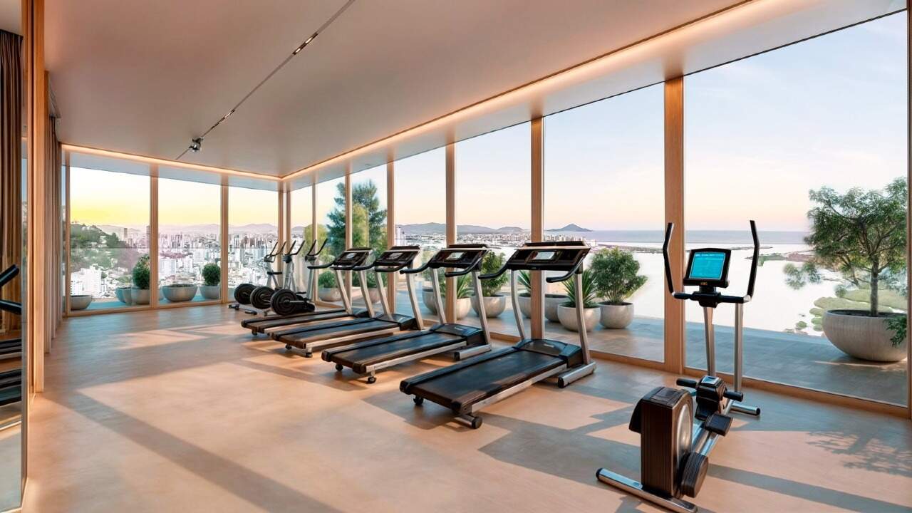 Apartamento à venda no Fazenda: Academia com vista panorâmica do Veredas (imagem ilustrativa)