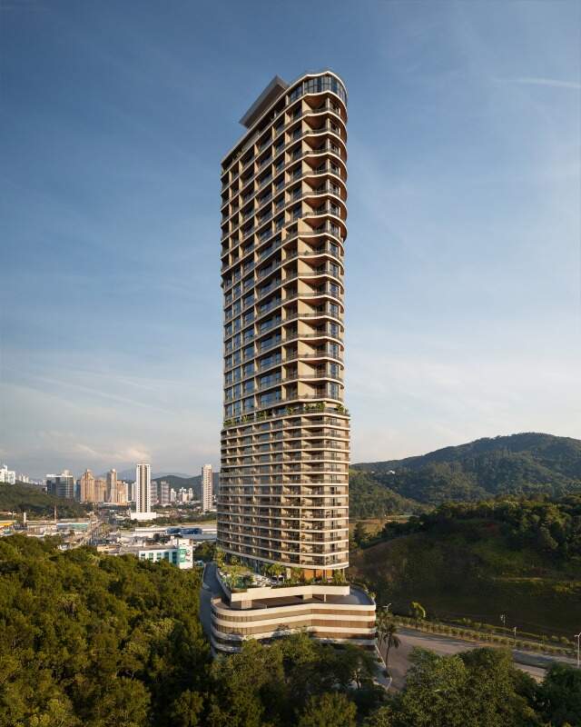 Apartamento à venda no Praia Brava: Torre do Raro By Sierra de dia, com mais de 50 pavimentos (imagem ilustrativa)