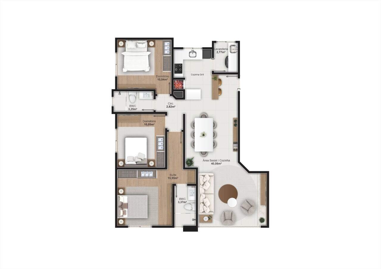 Apartamento de 3 quartos, 97m² no bairro Centro, em Balneário Camboriú | Eu Corretor