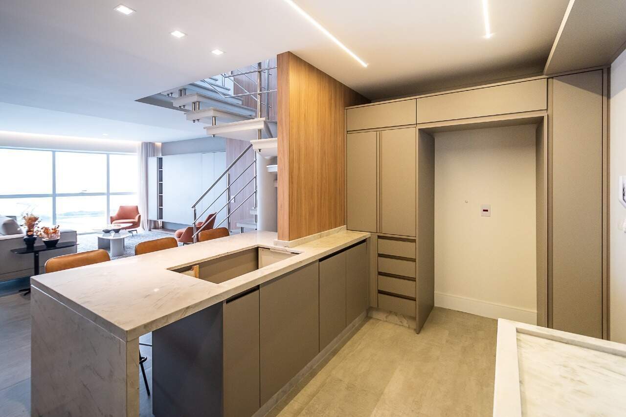 Apartamento à venda no Fazenda: Cozinha integrada ao living