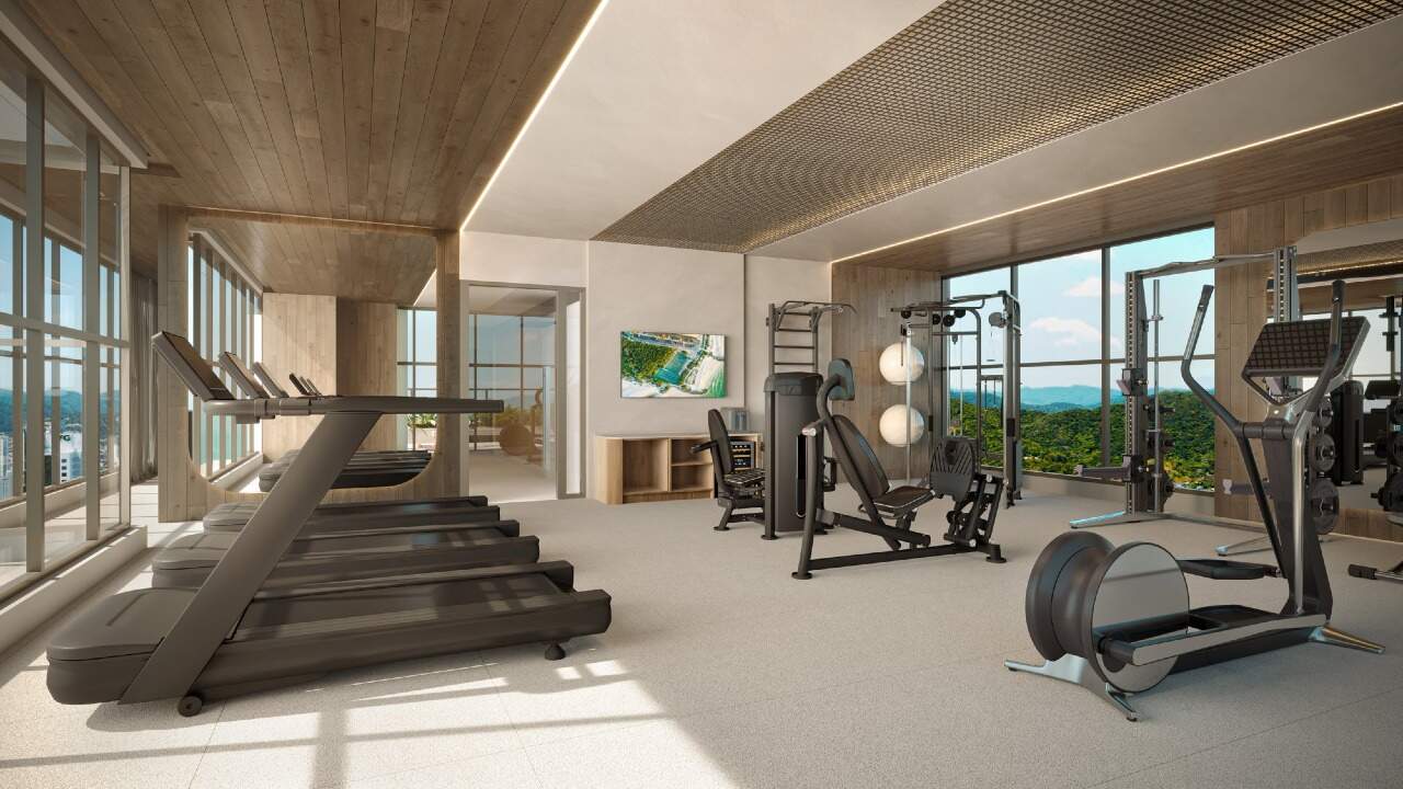 Apartamento à venda no Pioneiros: Academia do North Tower com vista para o mar (imagem ilustrativa)