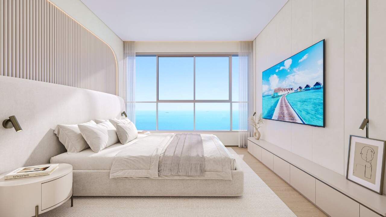 Apartamento à venda no Pioneiros: Suíte do apartamento tipo (imagem ilustrativa, vista de andar alto)