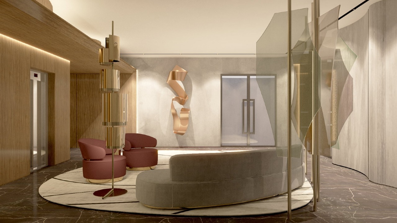 Apartamento à venda no Fazenda: Hall de entrada decorado (imagem ilustrativa)