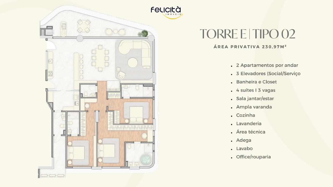 Apartamento de 4 quartos, 231m² no bairro Praia Brava de Itajaí, em Itajaí | Eu Corretor