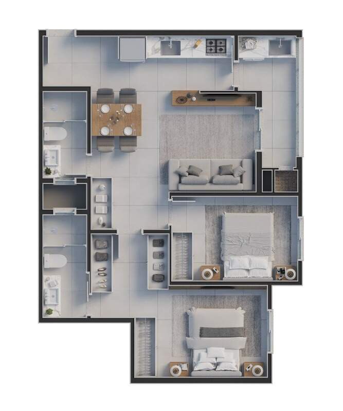 Apartamento de 2 quartos, 58m² no bairro Praia Brava, em Itajaí | Eu Corretor