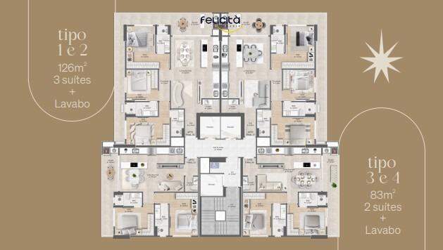 Apartamento de 2 quartos, 83m² no bairro Praia Brava de Itajaí, em Itajaí | Eu Corretor