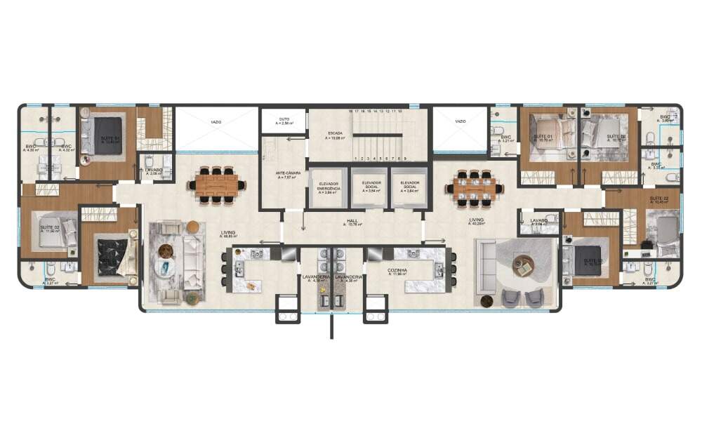 Apartamento de 3 quartos, 131m² no bairro Pioneiros, em Balneário Camboriú | Eu Corretor