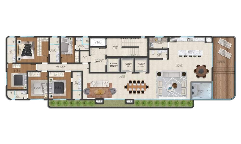 Apartamento de 3 quartos, 182m² no bairro Pioneiros, em Balneário Camboriú | Eu Corretor
